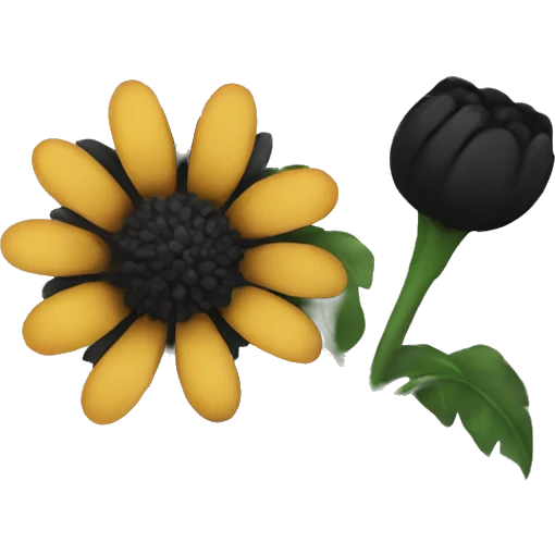 black flower emoji