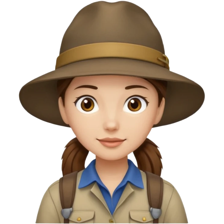 una exploradora con coleta alta emoji