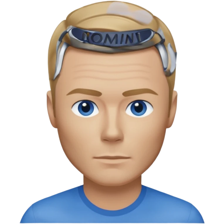 Ronan Keating with blue eyes, dark blonde hair, blue shirt emoji