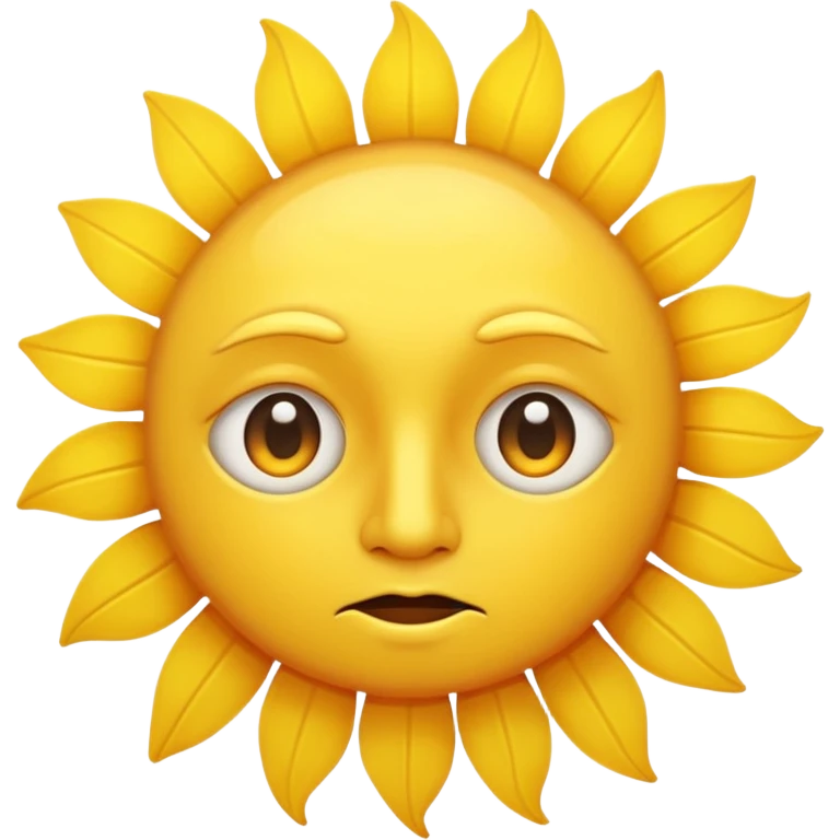 The interested emoji with sun pulled down emoji