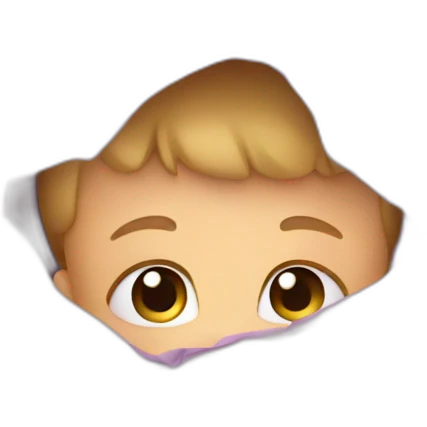 baby doing peek-a-boo emoji