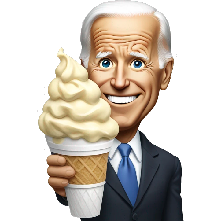Biden with ice the cream  emoji
