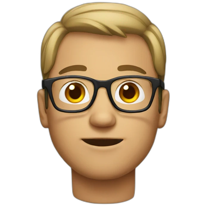 guy with glasses emoji