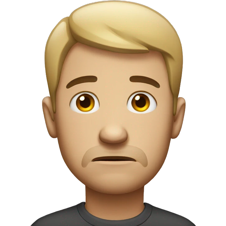 Sad guy emoji