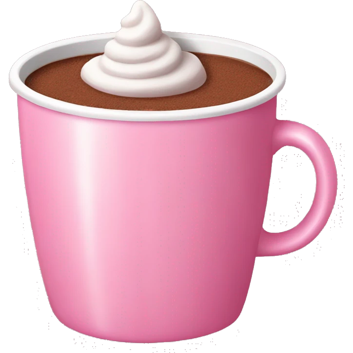 aesthetic Pink cup of cocoa emoji
