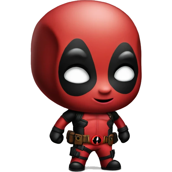 Cute deadpool character full body emoji
