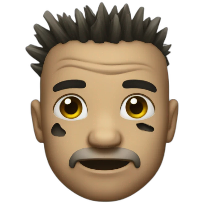 Beat up punk emoji