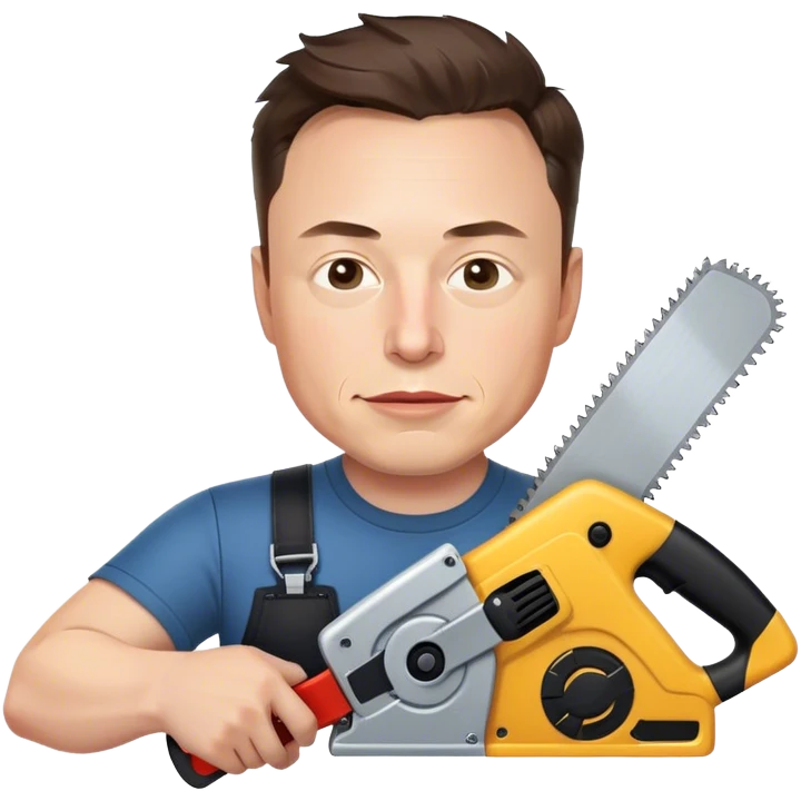 elon with saw emoji