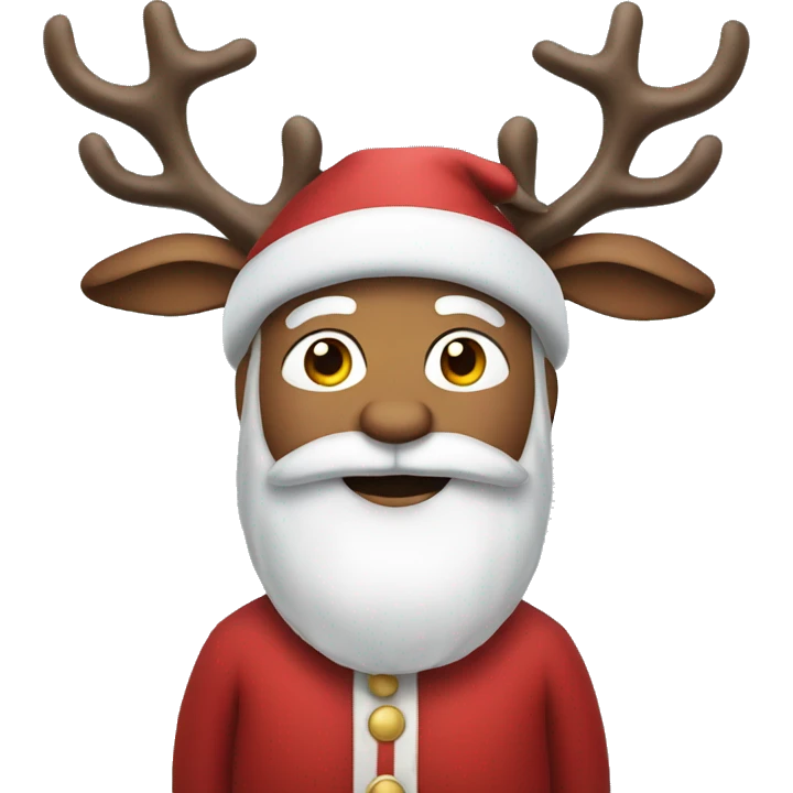 santa and his reindeer  emoji