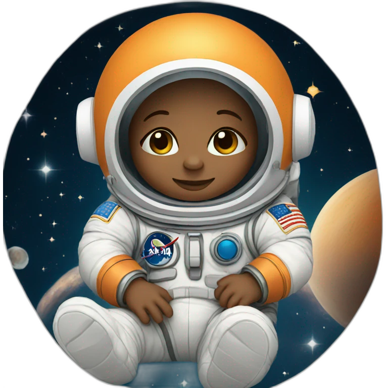newborn in astronaut costume emoji
