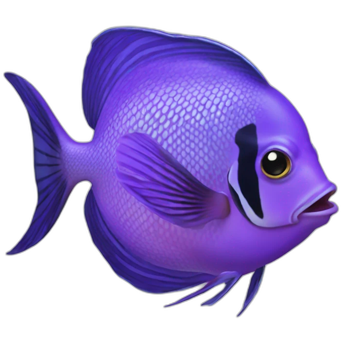 Purple tang fish  emoji