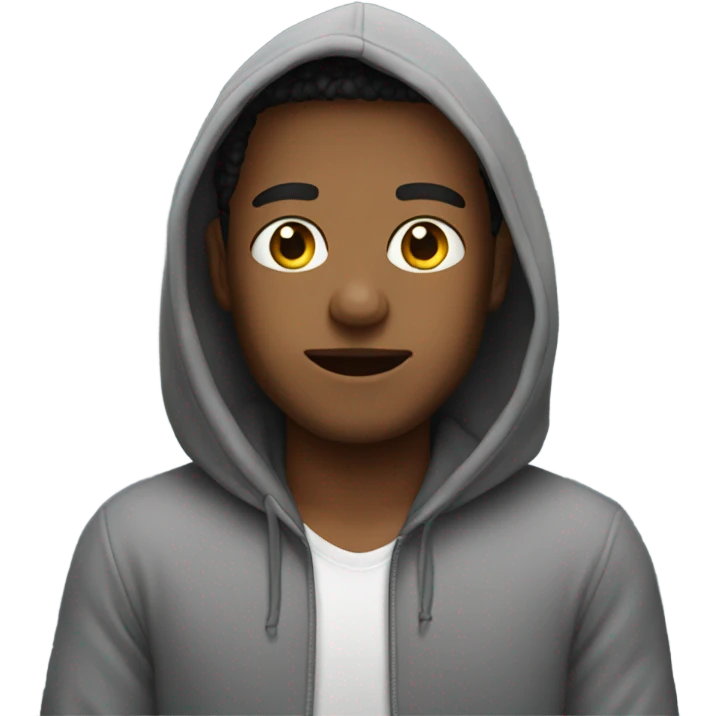 Me wearing a hoodie emoji