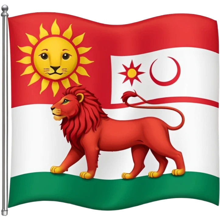 Flag of the Lion and the Sun of Iran emoji