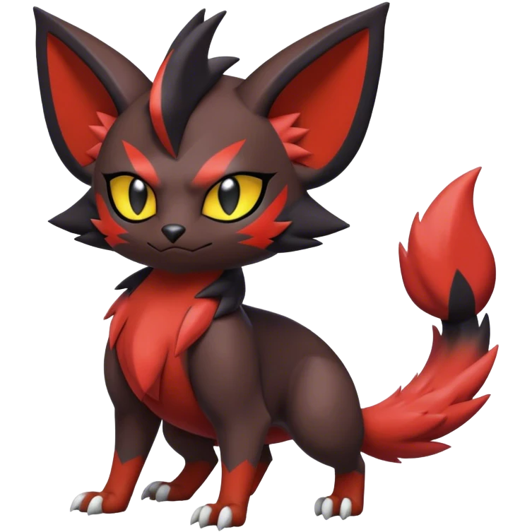 Noivern-Litten-Zorua-Fakemon-hybrid full body emoji