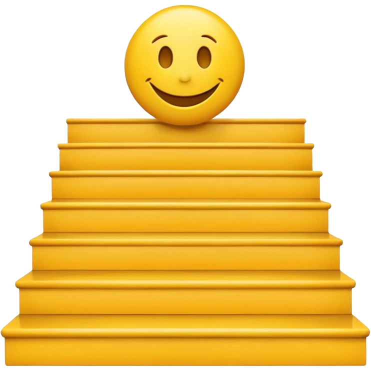 smiley emoji on stairs emoji