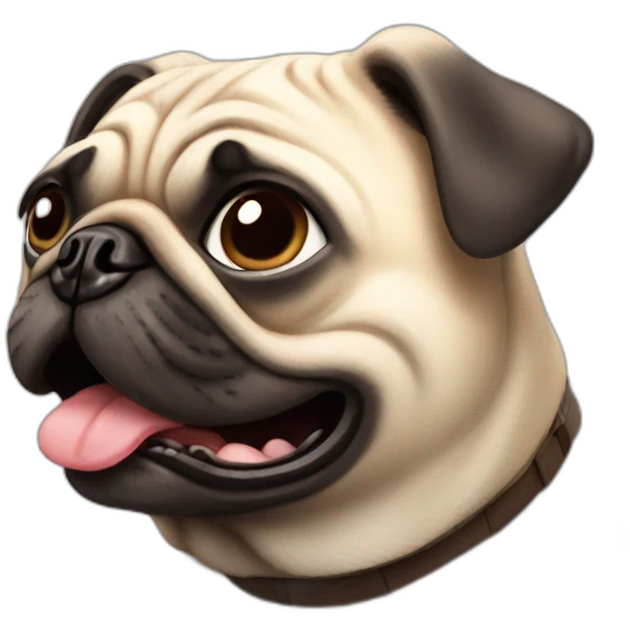 Happy pug emoji