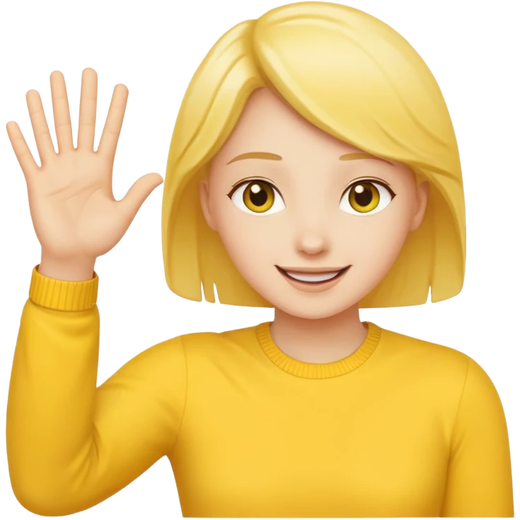 Face with person giving themselves a high five. use the standard yellow emoji with hands should be touching similar to the prayer emoji with visual showing a clap emoji