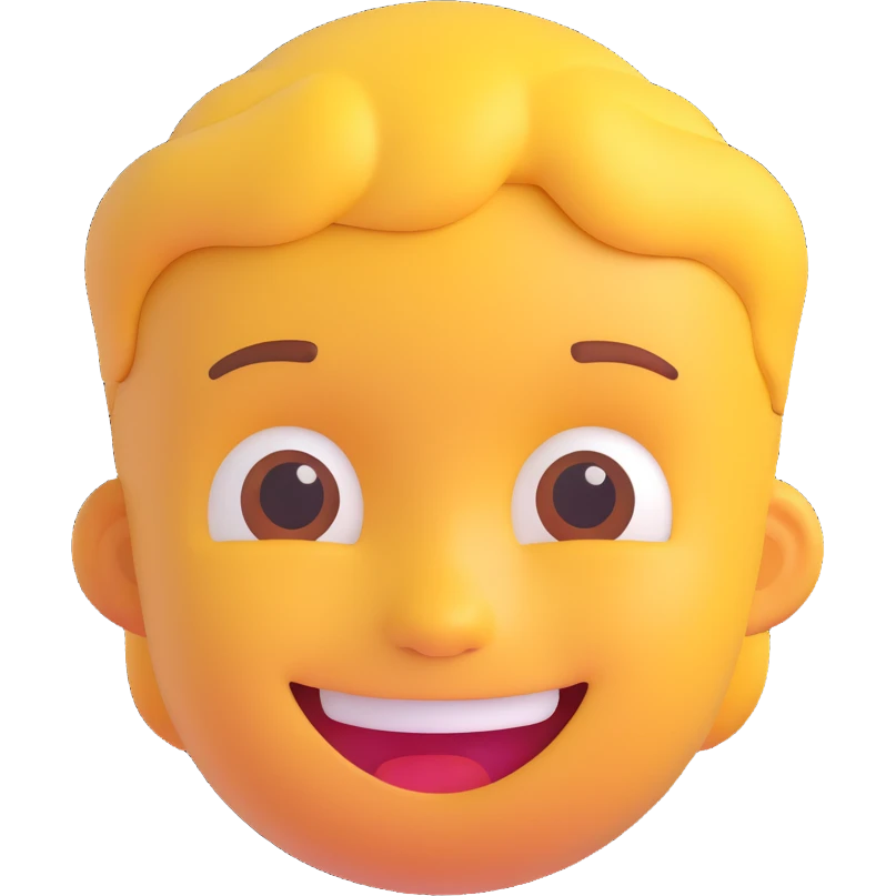 happy boy, 3D emoji style emoji