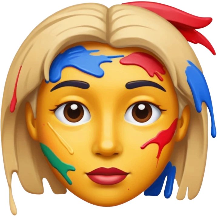 Paint style face emoji