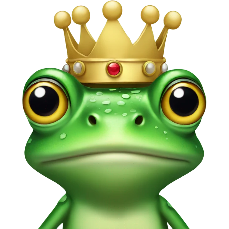 Frog wearing a crown emoji