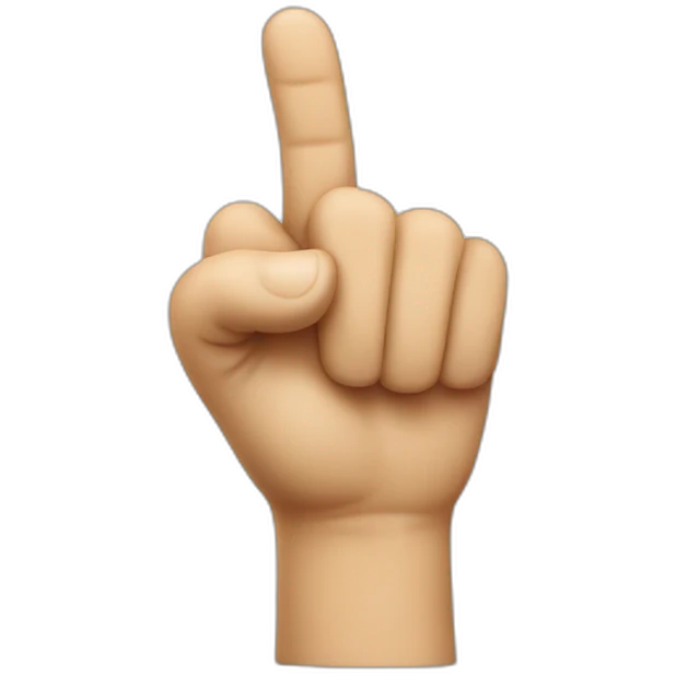 index finger up emoji