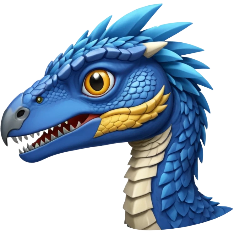 blue velociraptor  emoji