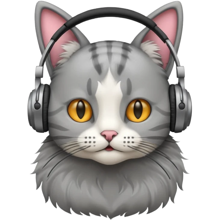 Kulaklıklı kedi emoji