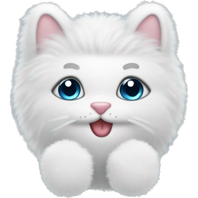 Fluffy white mittens emoji