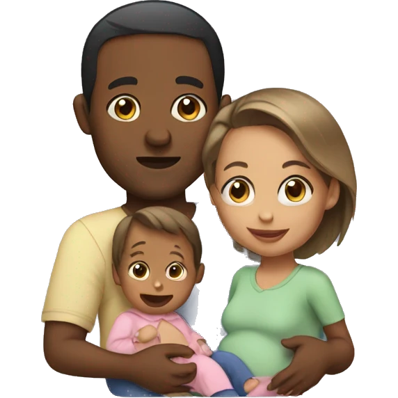 Family with toddler and baby emoji