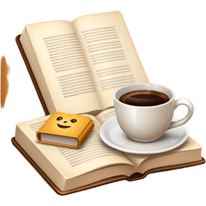 Book coffee emoji