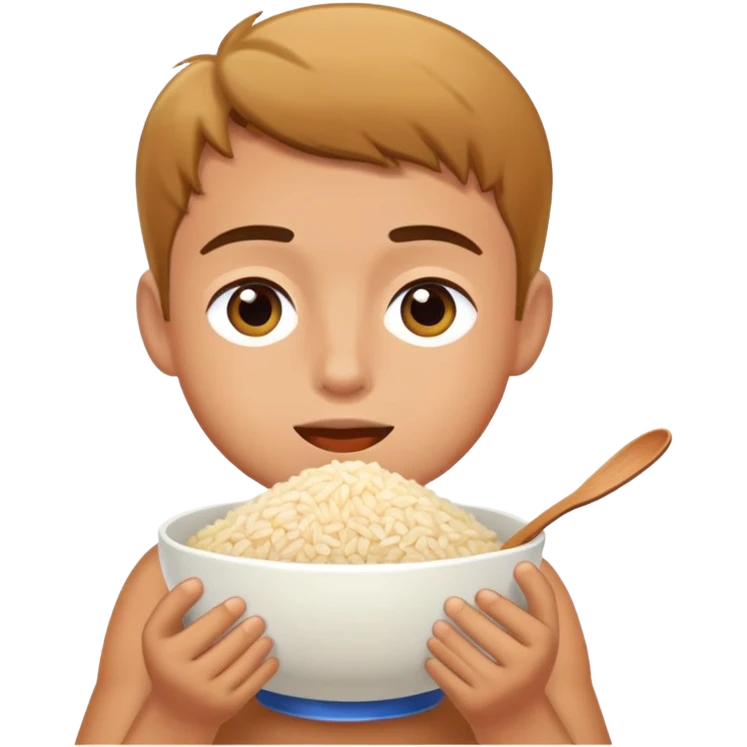 Make a Aidan person eating rice  emoji