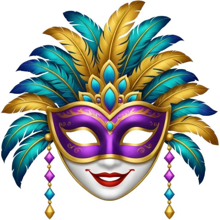 MASCARA DE CARNAVAL DE MULHER emoji