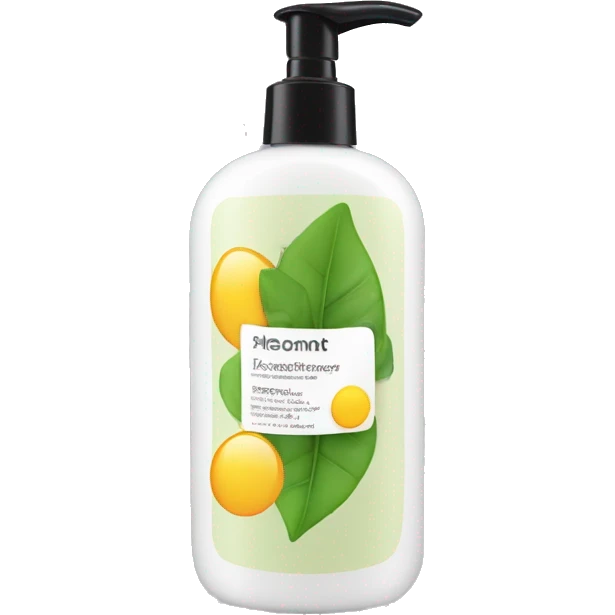 leave-in conditioner bottle with label emoji