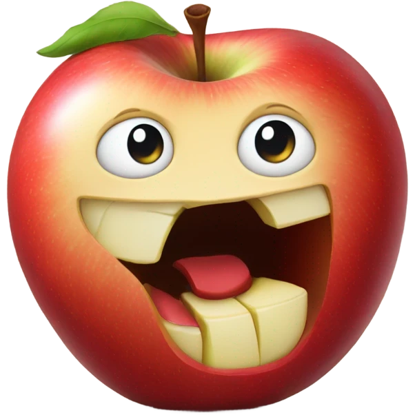 Apple with a bite out of it emoji