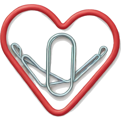 paper clip heart  emoji