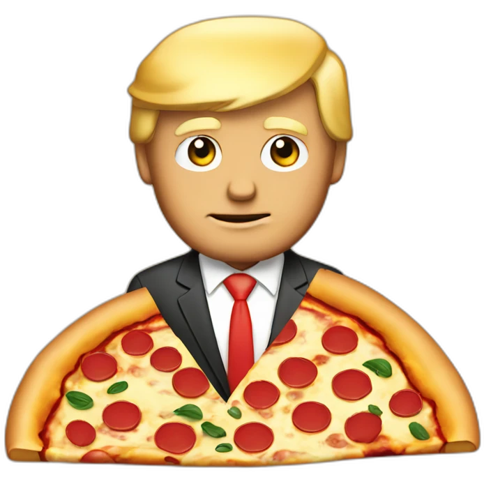 Donald trump like pizza emoji