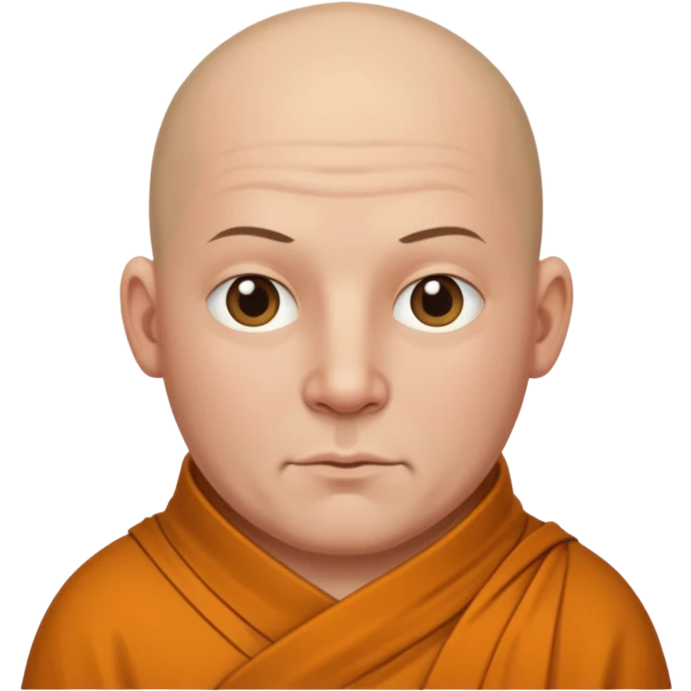 Big ish man with a monk like bald patch  emoji
