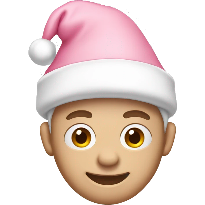 light pink santa hat emoji