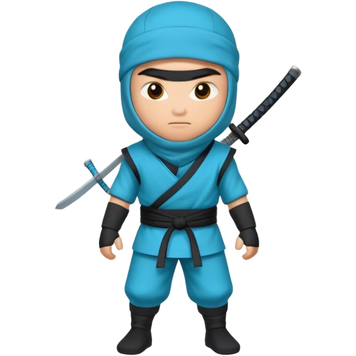 This ninja emoji 🥷with this color 🩵 emoji