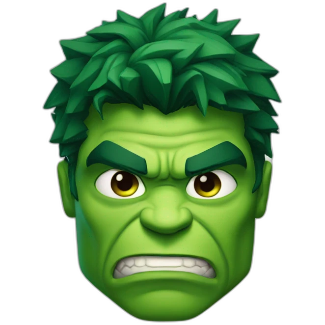 SUPERHERO Hulk face  emoji