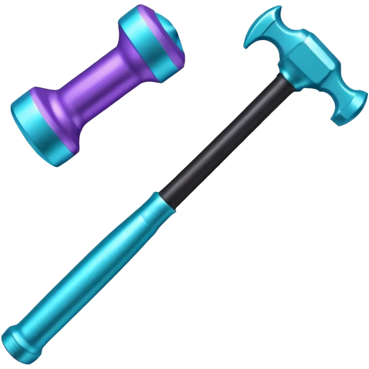 glitter purple and cian hammer ban emoji