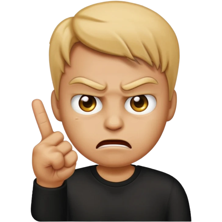 Angry emoji with middle finger  emoji