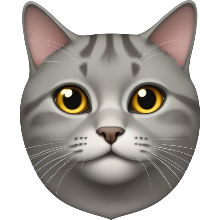 grey fat Scottish straight cat emoji