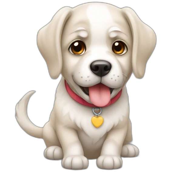 Vétérinaire avec chien cute emoji