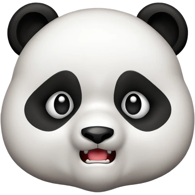A cute panda emoji looking angry emoji