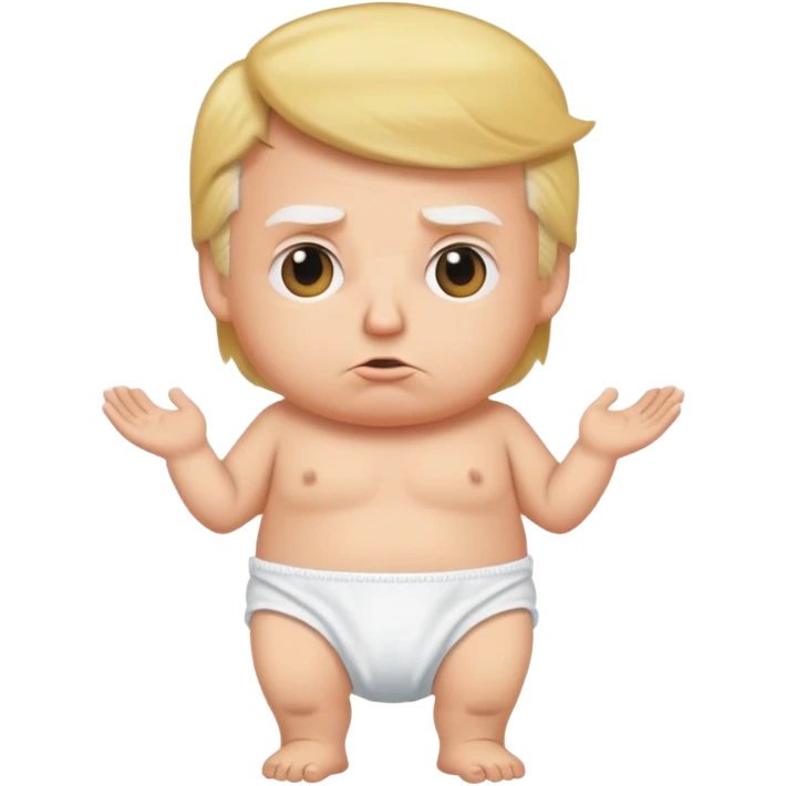 Trump wearing a diaper emoji