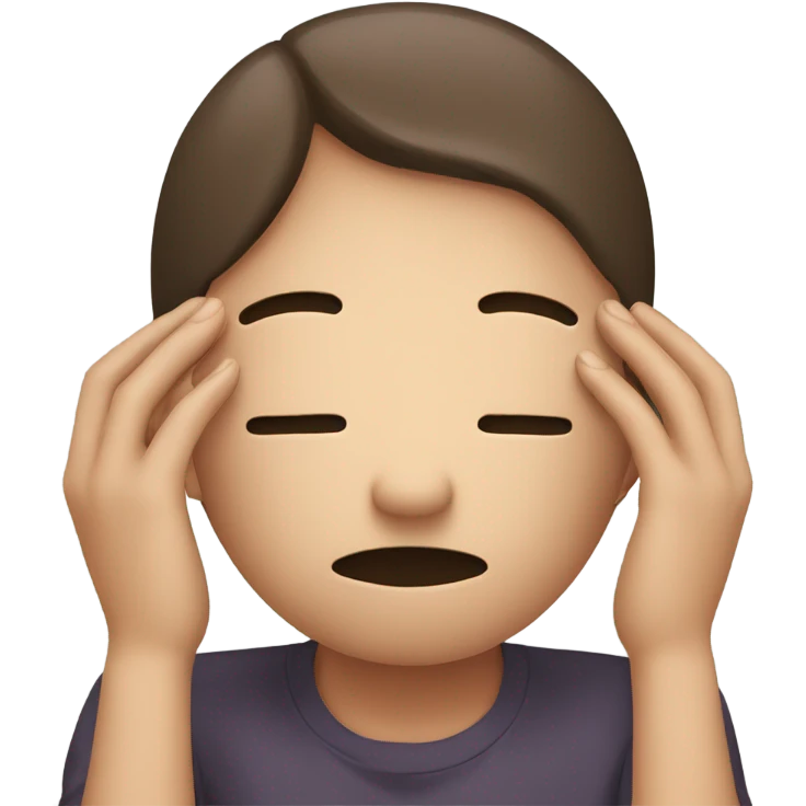 Covering face with hands blushing emoji