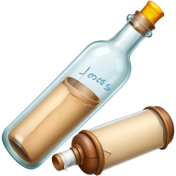 message big bottles with paper roll emoji