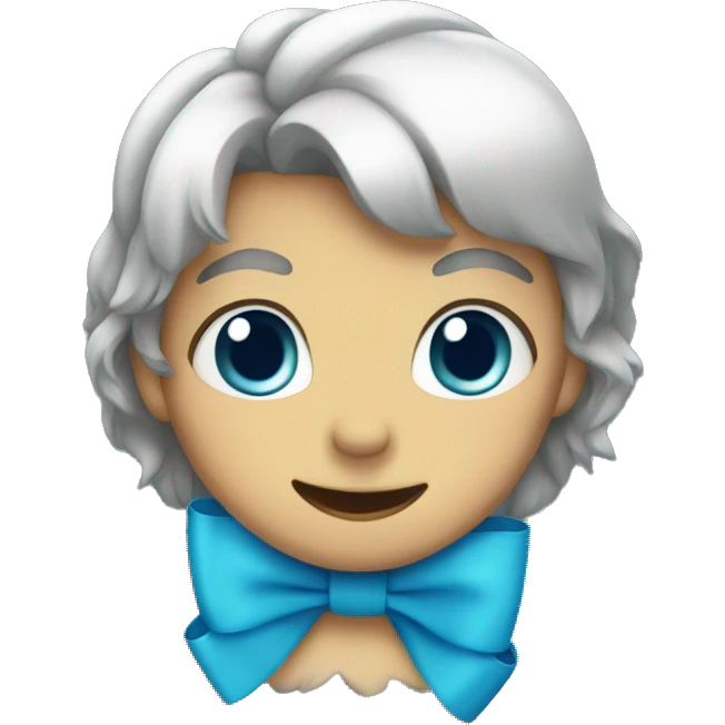 Blue bow  emoji