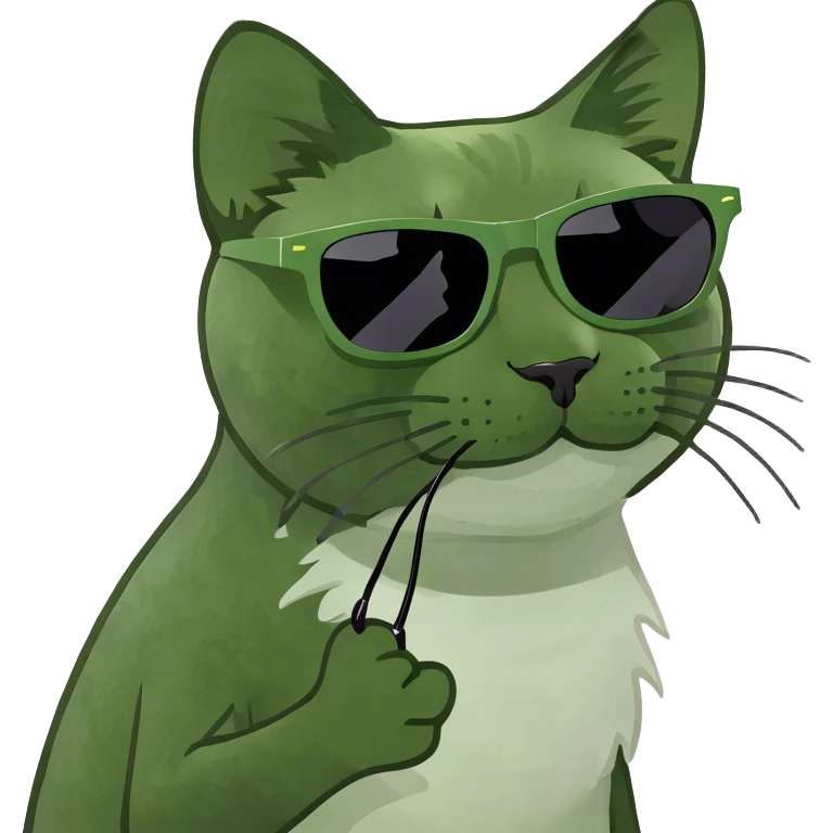 Cat with sunglasses emoji